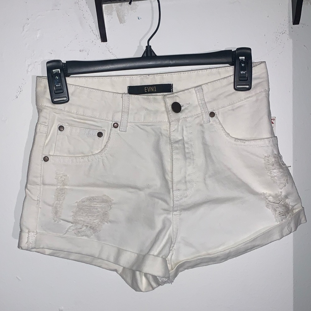 Mid-rise Denim Shorts